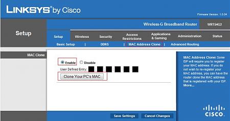 Настройка роутера Linksys WRT54G2-macclone-jpg